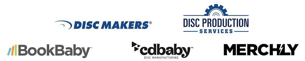 Logos - Discmakers, Disc Production Services, Merchly, BookBaby, CD Baby Logos - Discmakers, Disc Production Services, Merchly, BookBaby, CD Baby