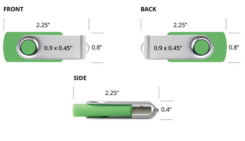 iSlide Drive™ iX Sliding Flash Drive w/ Large Key Ring (16 GB) -  AIO-USBIX-16GB - IdeaStage Promotional Products