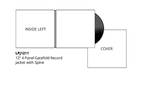 12” 4 Panel Gatefold Record Jacket with Spine (LPJ1211)